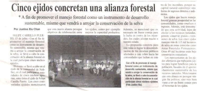 alianza selva maya ejidos forestales 15 julio 2011